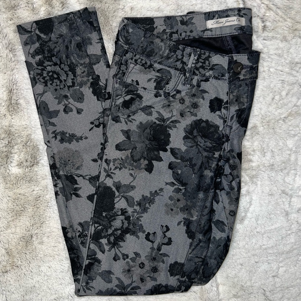 Mavi Floral Print Jeans Low rise, skinny Sz 27